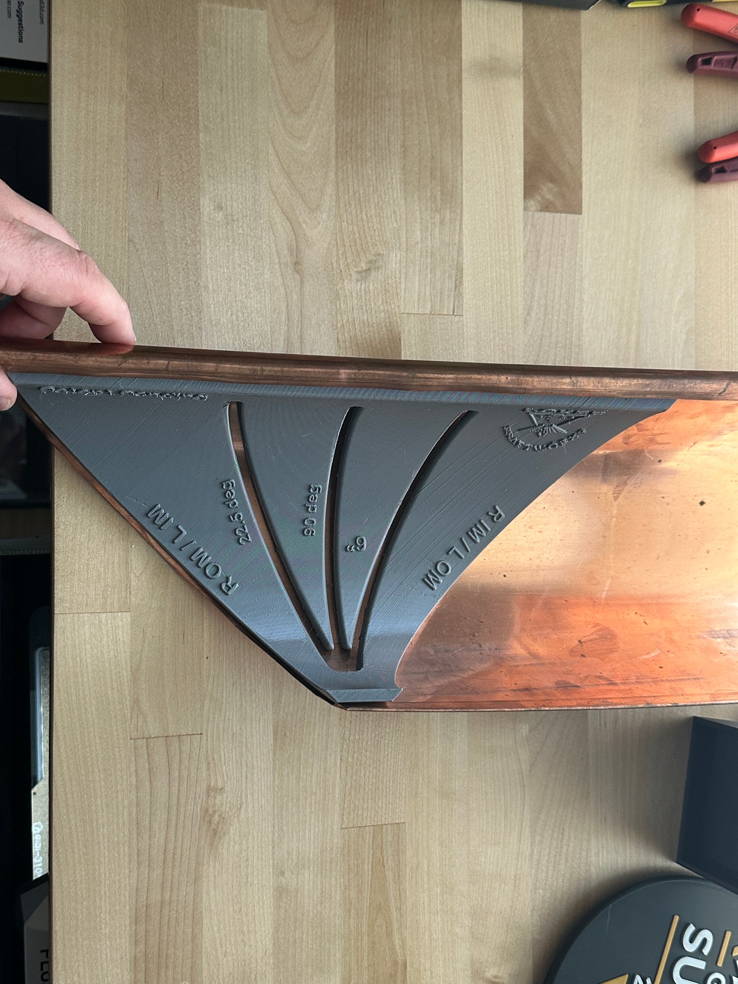 6" Half Round Miter Template